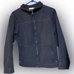Women’s Large Ibex Dark Blue Merino Wool Jacket